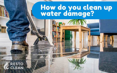 How do you clean up water damage?