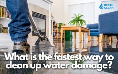 What is the fastest way to clean up water damage?